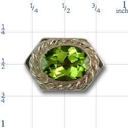 gwsl466 Peridot Bracelet Slide 
